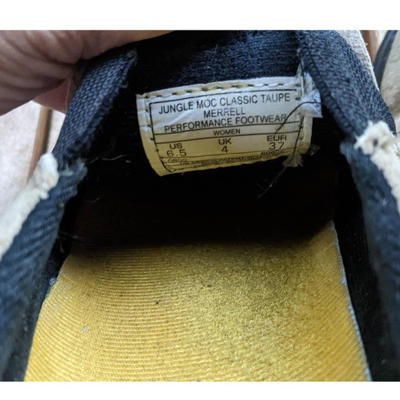 Merrell Womens Jungle Moc Classic Taupe Waterproof Slip-On Shoe size 6.5 - Picture 10 of 12